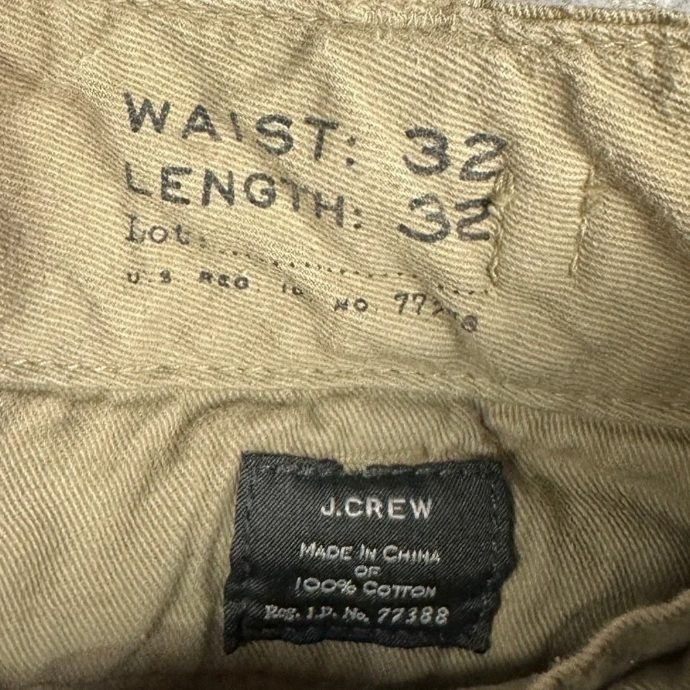 J Crew Pants Mens 32X32 Tan Cargo Utility Workwear Flat Front Straight Pockets